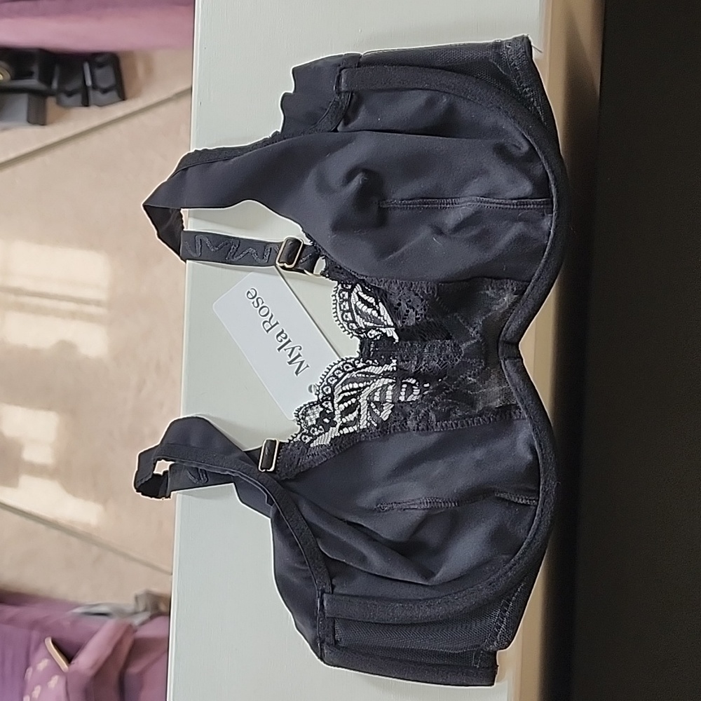 Myla Rose Chester Square Bra in Black 34C